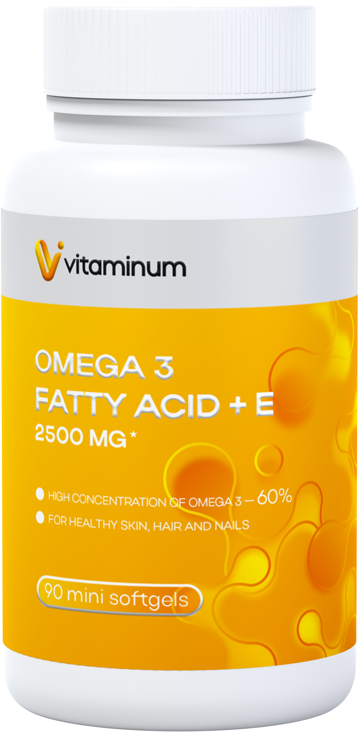  Vitaminum ОМЕГА 3 60% + витамин Е (2500 MG*) 90 капсул 700 мг   в Якутске