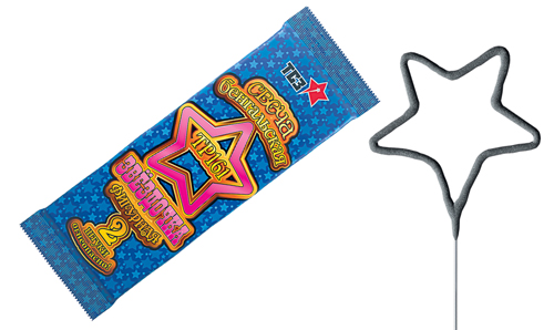  Бенгальские свечи фигурные 2 шт "Звездочка"  в Якутске